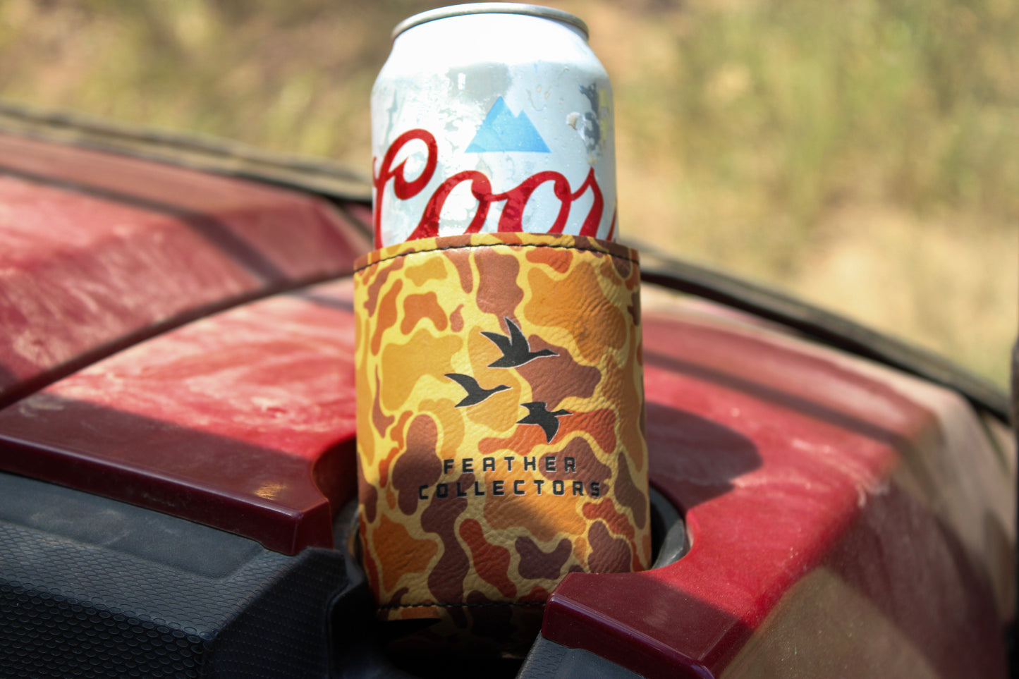 Drake Camo Leather Koozie