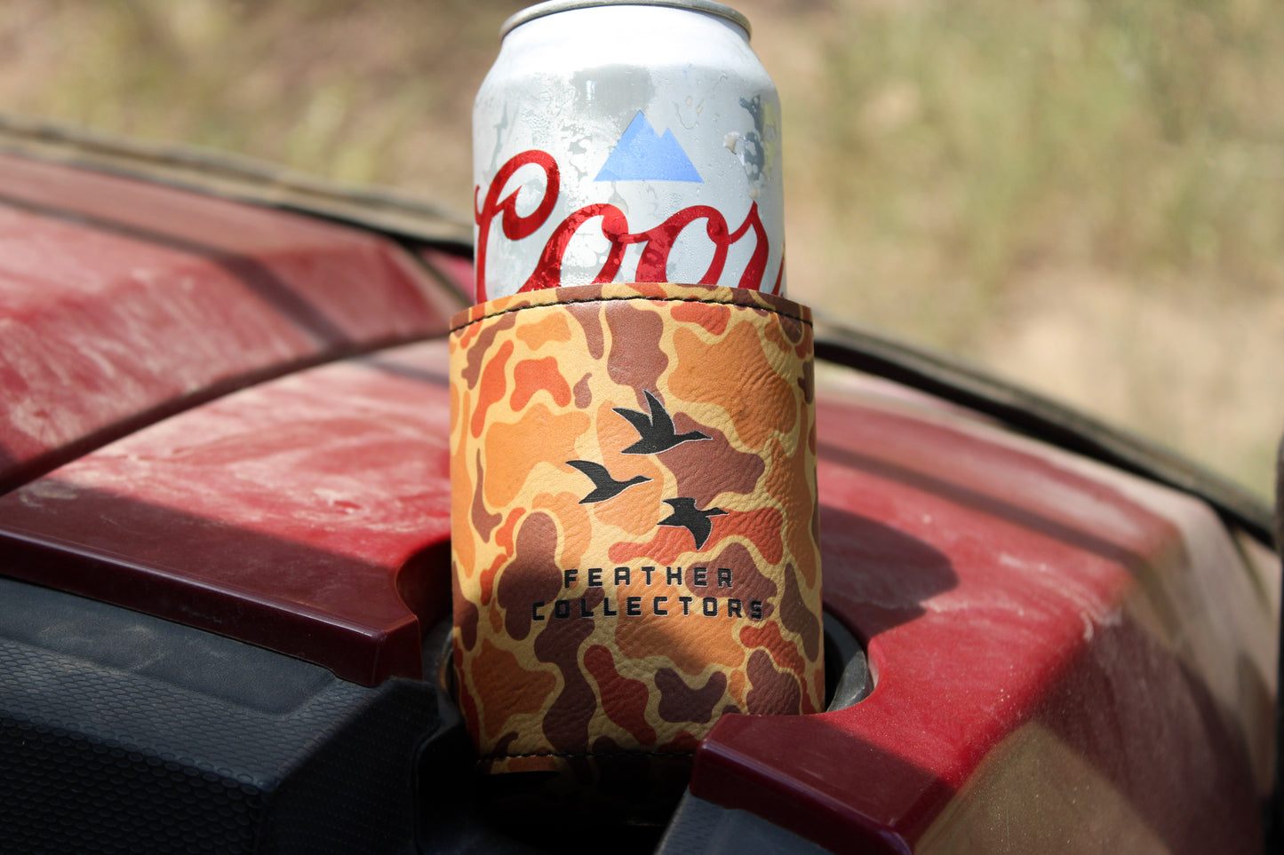 Drake Camo Leather Koozie