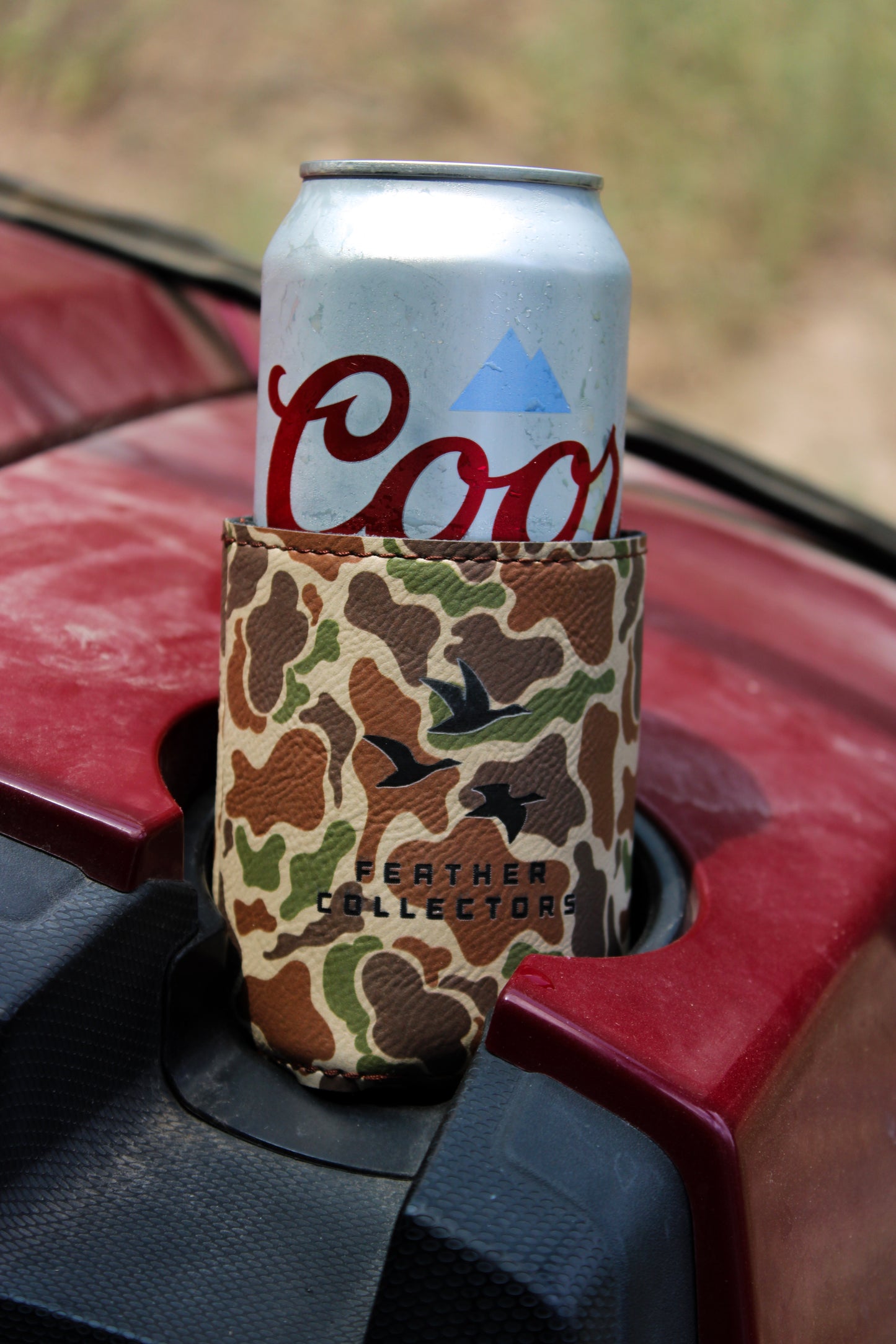 Fowl Play Leather Koozie