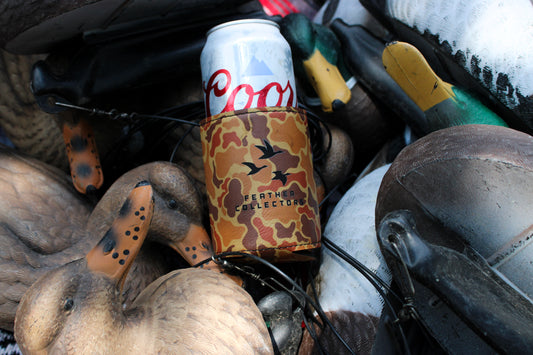 Drake Camo Leather Koozie