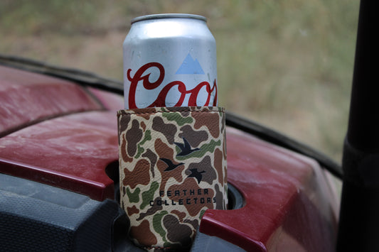 Fowl Play Leather Koozie